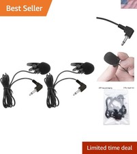 Durable Clip-On Lapel Microphone 2 pcs - Perfect for Amplifying Voice and Music