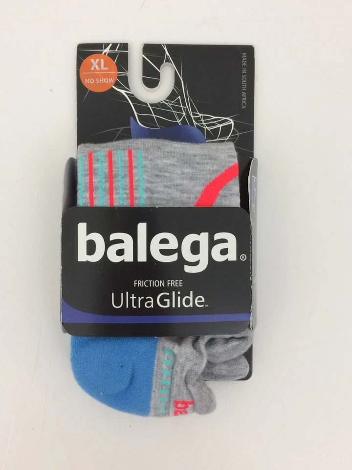 Balega Unisex No Show Running Socks 3 Pack Size XL Grey Blue Ultra Glide New F1 - Image 2 of 4