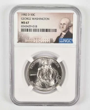 1982-D MS67 George Washington Commemorative Half Dollar NGC Special Label