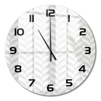 Glasuhr Glas-Wanduhr Wanduhr Geometrischer Hintergrund Schwarze Zeiger Fi60 Cm