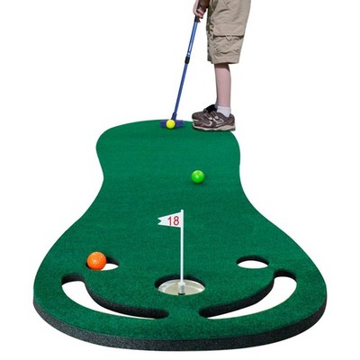 Indoor/Outdoor Mini Golf Putting Green Mat Set - Perfect for Home Practice