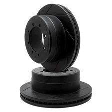 For Chevy V2500 Suburban 89-91 R1 Concepts Slotted Front Brake Rotor Set