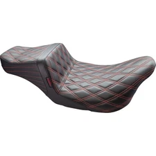 Tailwhip Seat - Double Diamond with Red Thread - Black - FL '08-'23 LK-587DD-RED