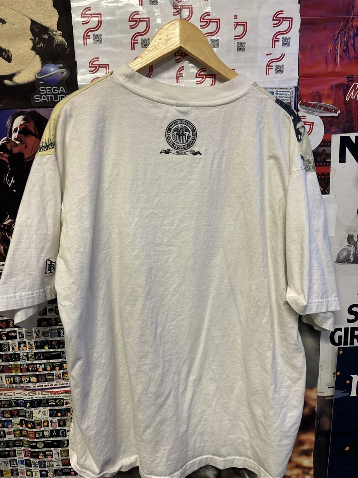 🔥🔥Винтажная футболка Makaveli Tupac Rap хип-хоп долларовая купюра Y2K FTR мужская размер XXL - Изображение 3 из 4