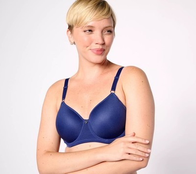 Breezies Smooth Perfection Underwire T-Shirt Bra Evening Sky DDD/38 New