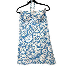 TOMMY BAHAMA Halter Dress Large Blue Negril Tropical Supima Beach Resort