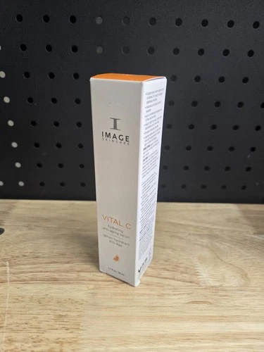 White rectangular box of Image Skincare VITAL C Hydrating Anti-Aging SERUM, 1.7oz/50ml, with orange cap and text.