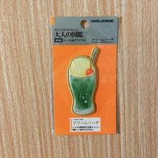 KAMIO JAPAN Visual Collection Embroidered Sticker Patch Cream Soda 2way Used