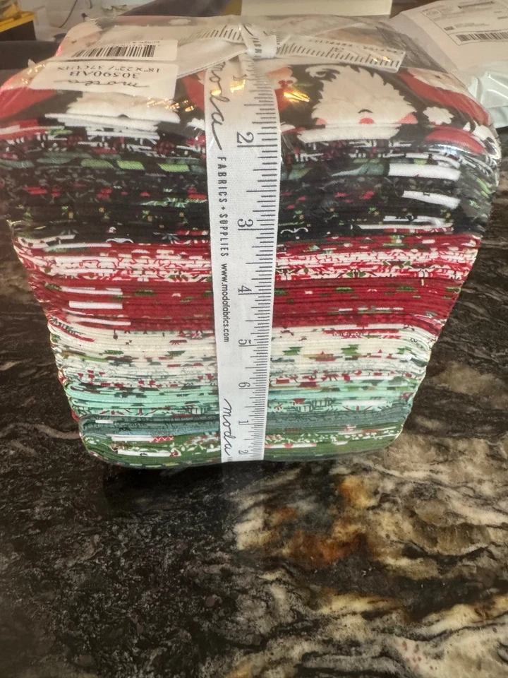 Moda Basicgrey Kringle & Claus FQB 37 pc OOP RARE HTF quilting cotton - Image 4 of 4