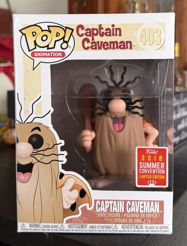 VAULTED Funko Pop! Animation: CAPTAIN CAVEMAN #403 2018 SDCC Exclusive