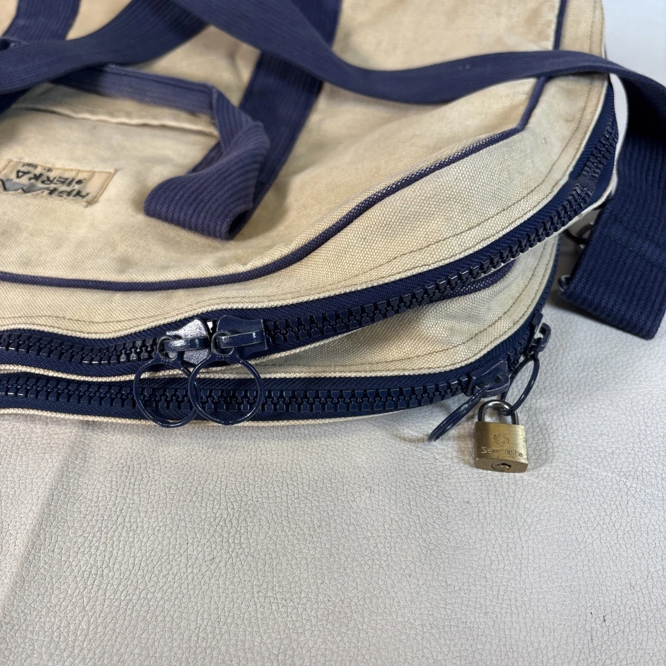 Vintage HIGH SIERRA heavy canvas clothing garment travel shoulder bag - Image 4 of 4