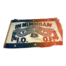 Vintage Original Odd Fellows Flag Owned by Mike Wolfe American Pickers