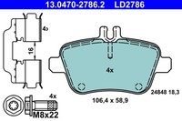 Bremsscheiben-BremsbeläGe-Kit ATE 13.0470-2786.2 MERCEDES-BENZ 006 420 23 20