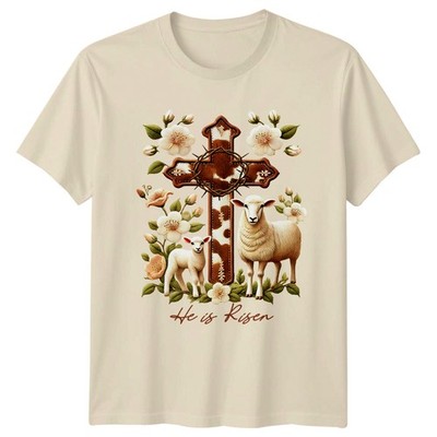Er ist auferstanden T-Shirt Ostern Rindsleder Ostergeschenk für Sie und Ihn