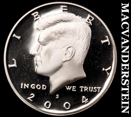 2004-S Silver Kennedy Half Dollar-Choice Gem Proof Lustrous No Reserve #i6717