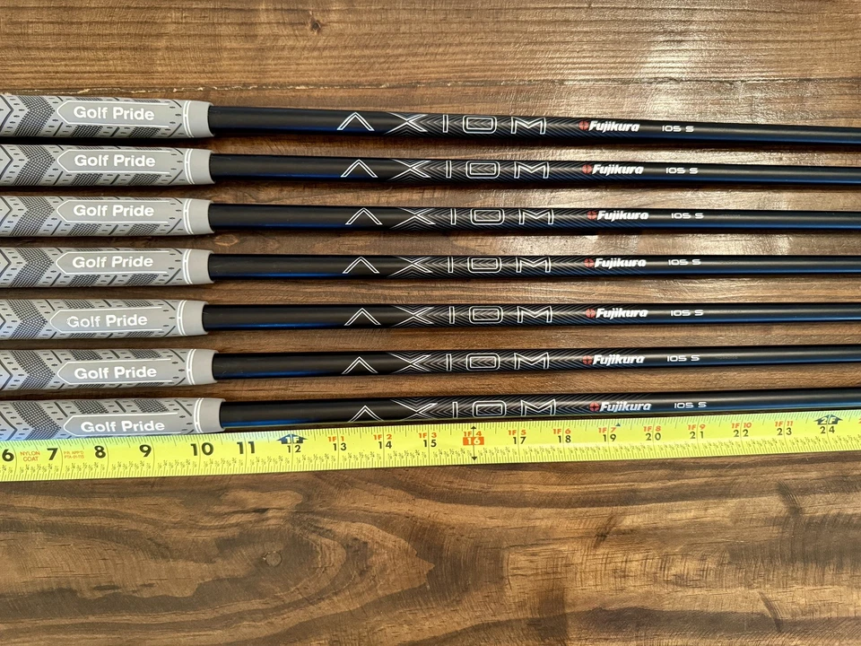 Juego de 7 varillas de hierro grafito rígido Fujikura AXIOM VeloCore 105S .355" 38"-35" Foto 4 de 4