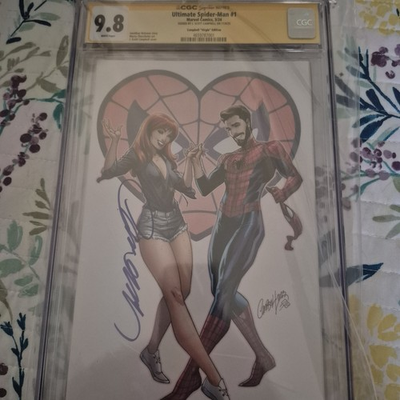 #ad Ultimate Spider man 1 1:500 J Scott Campbell Sig CGC 9.8 Neg Via.... $619.00