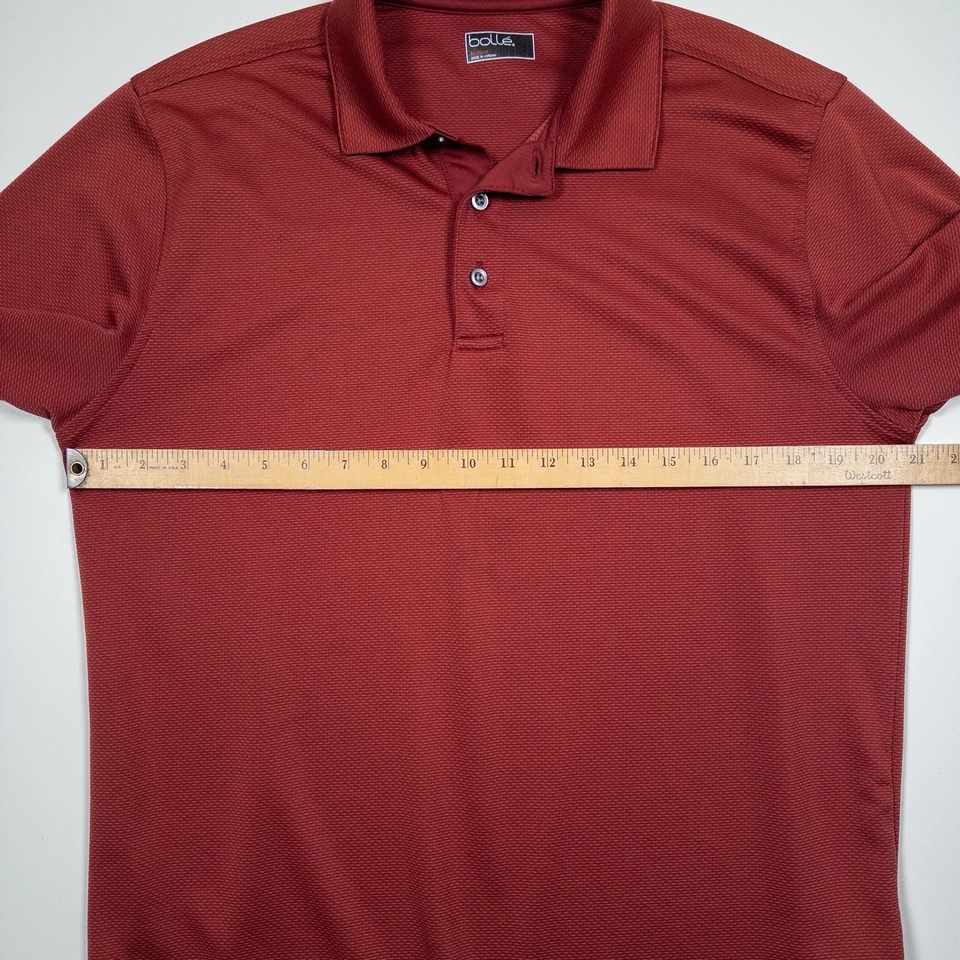 Мужская футболка с коротким рукавом Bolle Performance Polo гольф теннис размер средний красный - Изображение 4 из 4
