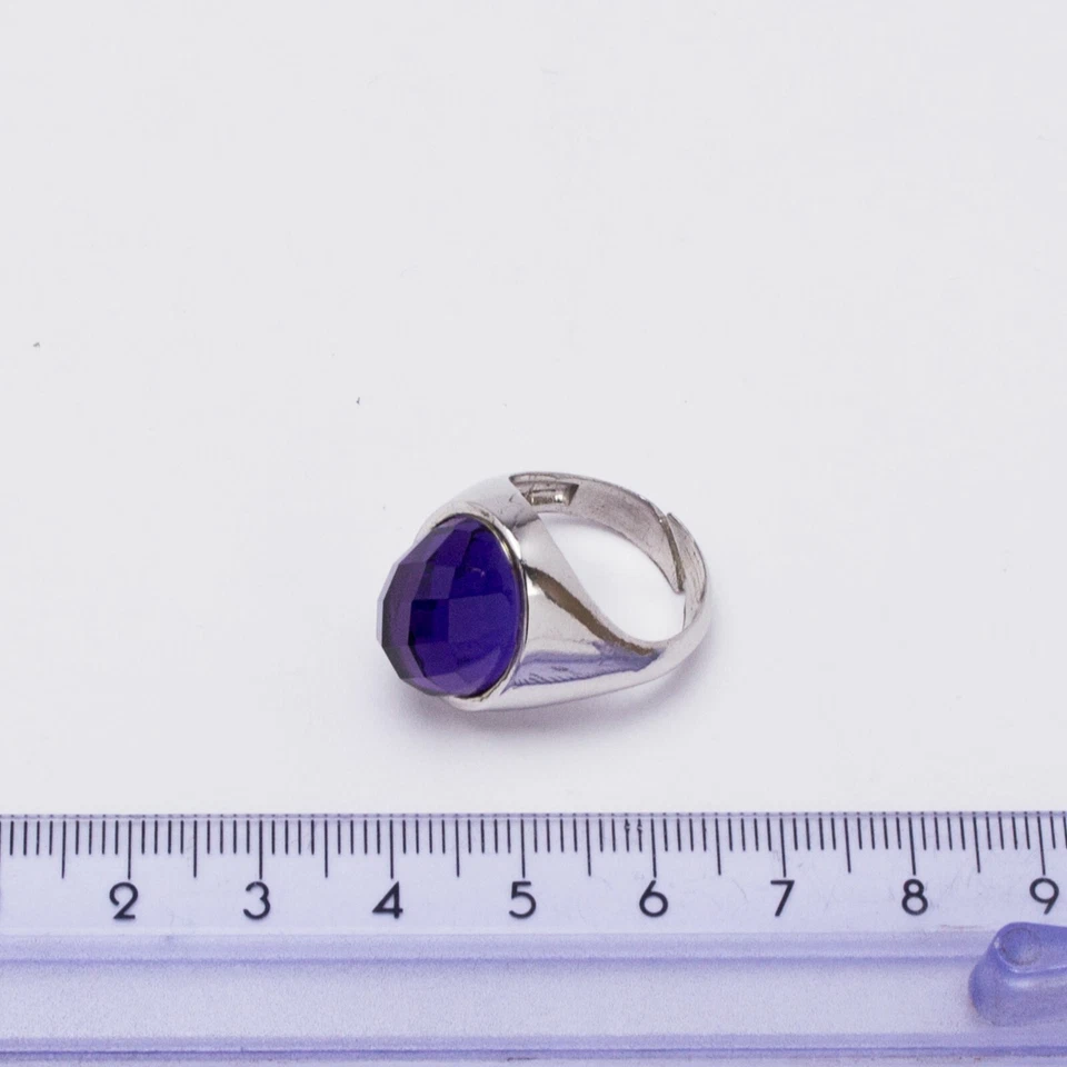 ANELLO REGOLABILE IN ARGENTO 925 CON AMETISTA FACCETTATA OVALE AGNK 066 - Immagine 2 di 2