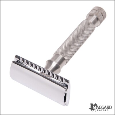Maggard Razors MR1 Stainless Steel Handle Safety Razor with Chrome Head