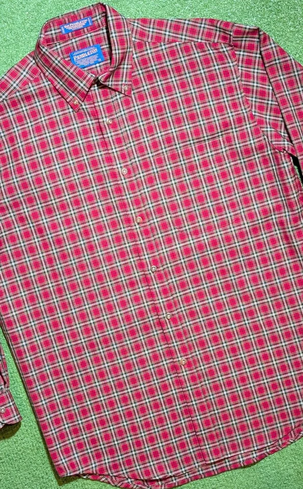 Camisa a Cuadros Sir Pendleton 100% Lana Virgen Roja Para Hombre M Manga Larga Abotonada Foto 4 de 4