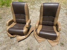 Tan Brown Manual Rv Captain Chairs Taupe Motorhome Pair Seats Covers Tan Brown Manual Rv Captain Chairs Taupe Motorhome Pair Seats Covers
