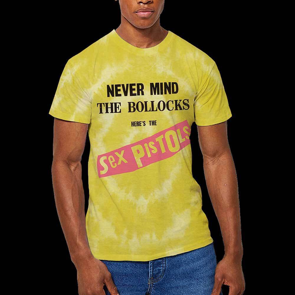 Sex Pistols 'Never Mind The B***' Official Unisex Tie-Dye T-Shirt - Yellow