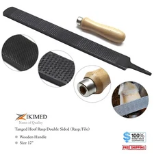 Hoof Rasp or File Coarse Browning Coated with Wooden Handle Super Sharp 17" Long