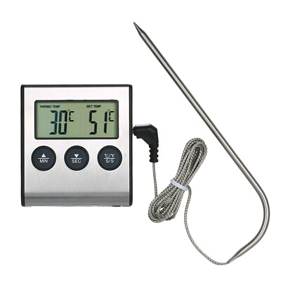 New Food Thermometer 0~250°C Food Cooking Thermometer with Alarm Timer 2020 A8H6