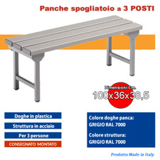 Panca spogliatoio lunghezza 1 mt - 3 Posti