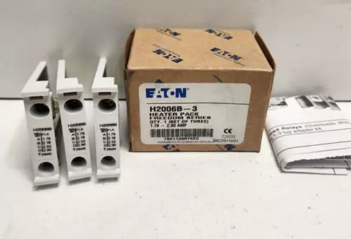 LOT OF 3 NEW OLD STOCK! EATON 1.79-2.9A FREEDOM SERIES HEATER PACK H2006B-3