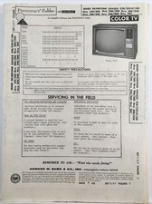 Vintage Photofact Folder 37pg. 1970 Sears Silvertone TV. Models many. A40