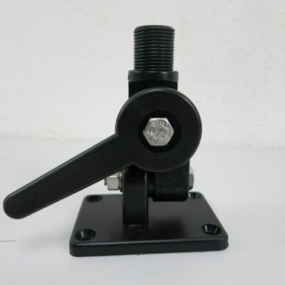 Seachoice Antennenhalterung Schwarz 2Achsen Antennefuß  Ratchet Mount 
