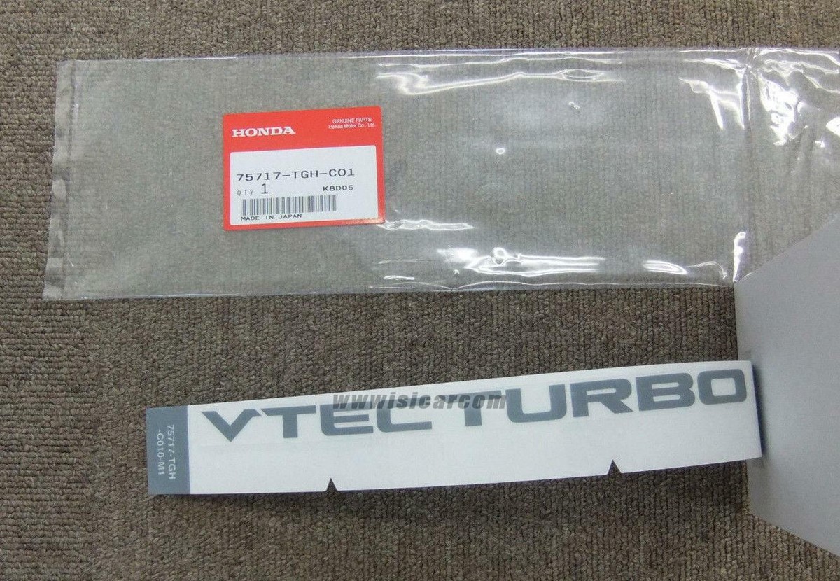 HONDA CIVIC TYPE R FK8 VTEC TURBO STICKER 75717-TGH-C01 genuine