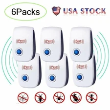 6 pcs Ultrasonic Pest Repeller Control Electronic Repellent Mice Bug Rat Reject