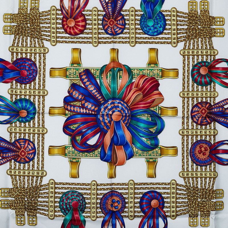 HERMÈS LES RUBANS DU CHEVAL スカーフ Hermes Les Rubans Du Cheval Scarf – ShopCGX