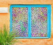 3D Shiny 1825NAO Window Film Print Sticker Cling Stained Glass UV Block Fa