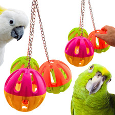 Bonka Bird Toys 1479 Huge Plastic Three Ball Durable Rattle Big Parrot Cage Toy