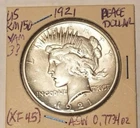 RARE 1921 Peace Silver Dollar Coin Near Excellent Condition Nice Collector Piece