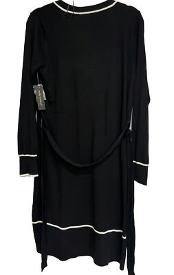 knit dress ireland Kathy Women's Button Down Sweater Top NWT Size: L black chiffon dress