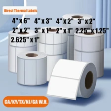 2x1 2x2 4x6 3x1 3x2 4x3 2.25x1.25 4x2 2.625x1 Direct Thermal Shipping FBA Labels
