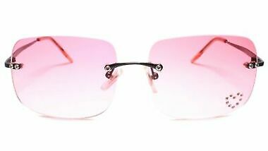 Vintage Cazal Rimless Sunglasses Red Gold 90s Designer Frames Only
