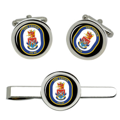 Uss Chosin (CG-65) Manschettenknöpfe Und Krawatte Clip Set