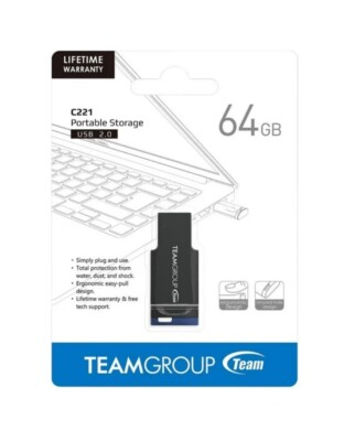 Team Group 64GB C221 USB 2.0 Flash Drive  (TC22164G01) 