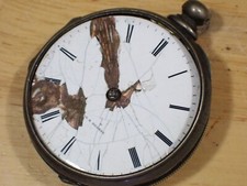 Geneve Key Wind Fusee Hunter Pocket Silver Case Good Balance Read