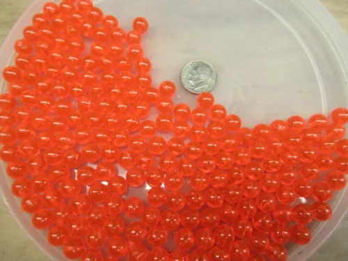 8mm 200 Count Round Fluorescent RED Beads USA Fishing Tackle Free Shipping RIGS