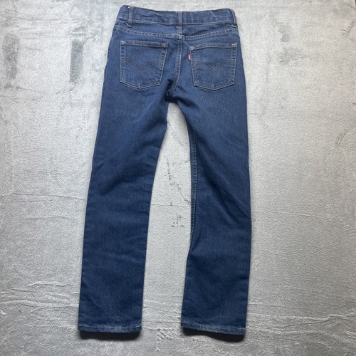 Levis 511 Boys Jeans 12 Reg Performance Slim Blue Denim Dark 26x27 Adjustable - Picture 4 of 8