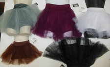 Skirted dance shorts tulle circle skirt attached dropwaist Spandex ch/ladies 29