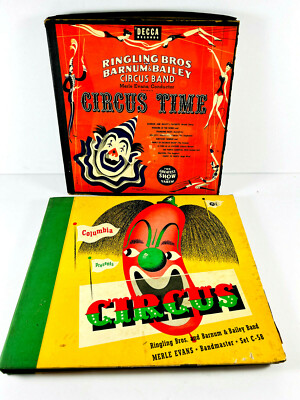 Lot (x2) DECCA Columbia Records Sets Ringling Bros Barnum Bailey circus carnival