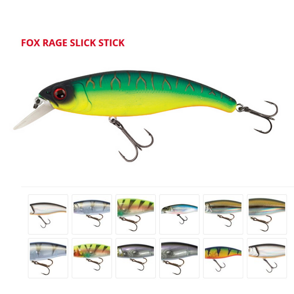 Fox Rage Slick Stick 40 mm SR Wobbler Raubfischköder Barschköder Twitchbait